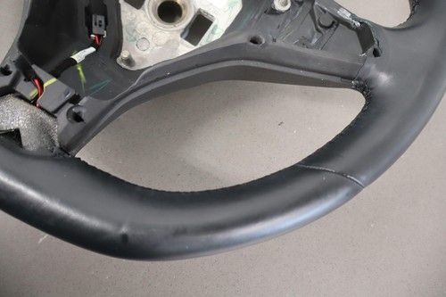 Tesla Model X 2016-2020 cuero fondo plano OEM volante térmico (negro) - Imagen 8 de 21