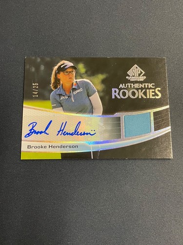2024 SP Game Used Golf Brooke Henderson Authentic Rookies Auto Relic /25