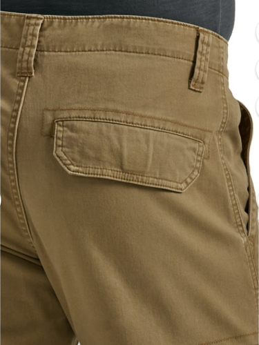 Wrangler® Mens Stretch Taper Leg Regular Fit Cargo Pant Beige Size 32 x 30 - Picture 8 of 13