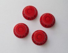4x Red LP Guitar Speed Knobs Top Hat Bell Knobs Fits Les Paul Guitar
