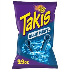 Takis Blue Heat Rolled Tortilla Chips Hot Chili Pepper  Lime, 9.9 oz