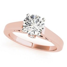 Round Cut Lab-Created 1.80 Ct VVS1 Diamond Engagement Ring 14K Rose Gold Finish