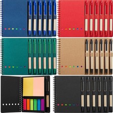 30 Pack Spiral Notebooks with Pens Sticky Notes and Tabs