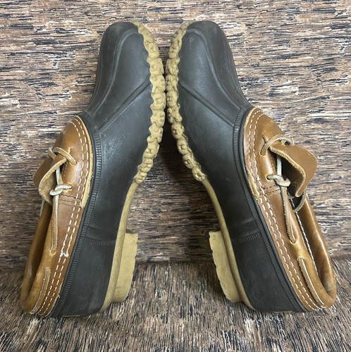 L.L. Bean Bean Boots Mocs Boots Shoes Brown Leather /Rubber Women’s Size 8 - Picture 8 of 10