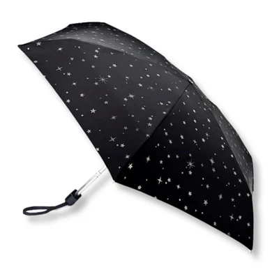 Fulton Tiny-2 Umbrella - Glitter Stars Black (Folding umbrellas) RRP £26