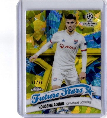 2019-20 Topps Chrome Sapphire Edition UEFA Houssem Aouar Yellow #/99