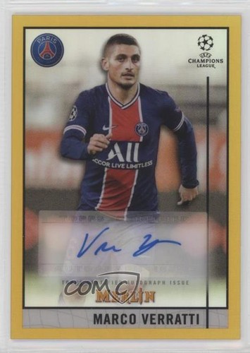 Marco Verratti #BCA-MV 2020 Topps Merlin Chrome UEFA Champions League Autographs card