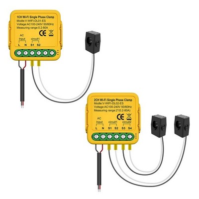 Smart WiFi Energiezähler mit Stromwandler Klemmüberwachung und Strom sparen