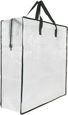 Clear Storage Bag with Zipper Handles for Blanket Clothes Moving Underbed Closet