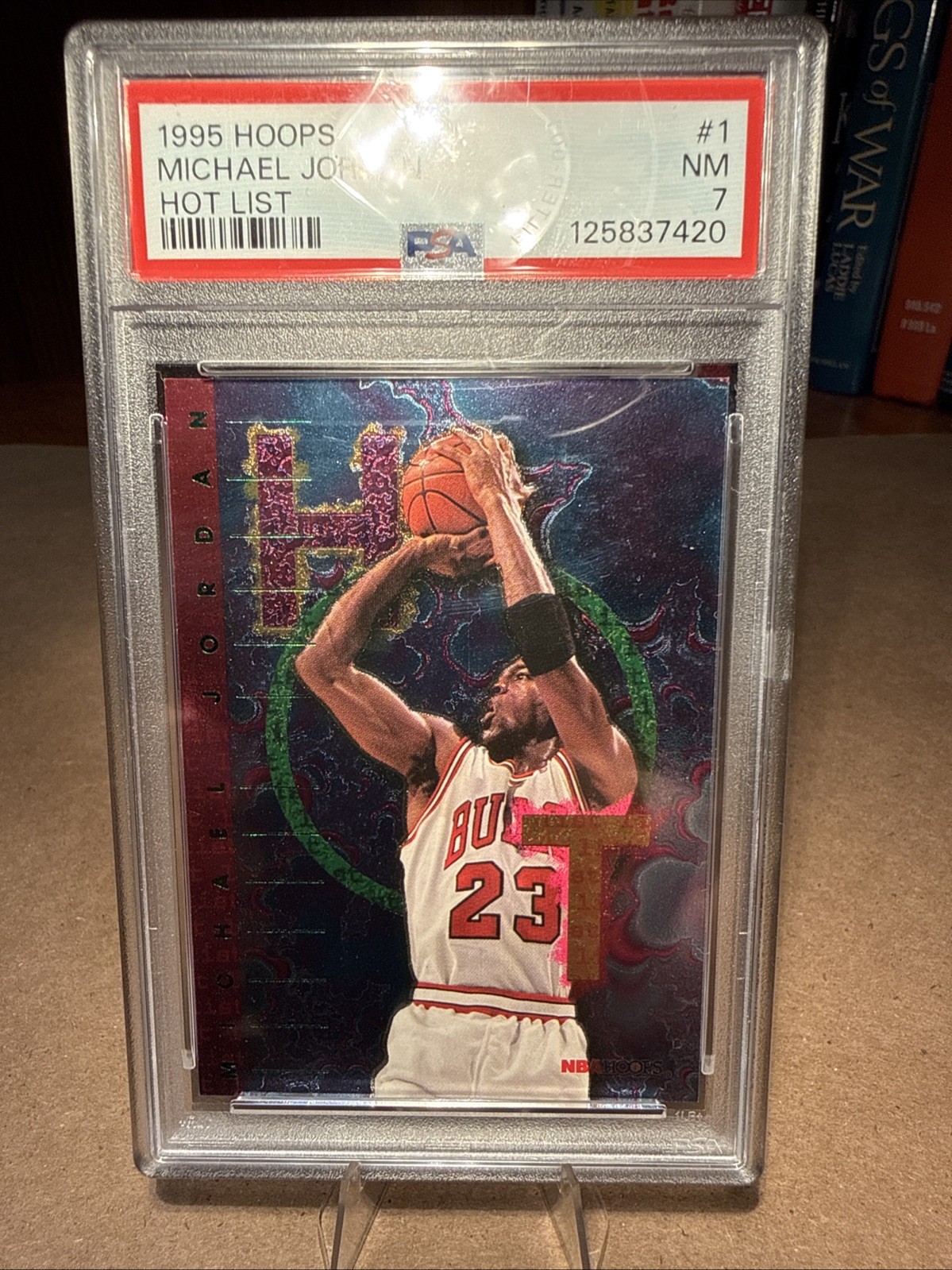 1995 HOOPS Michael Jordan Hot List #1 PSA 7 NM HOF GOAT