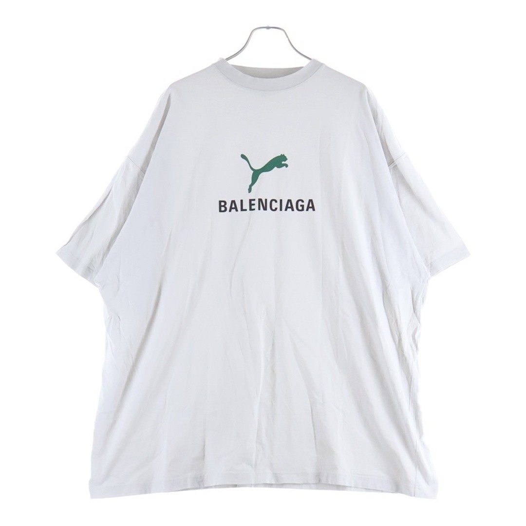 BALENCIAGA X PUMA Dirty Effect Oversized Short Sleeve T-shirt Gray 831305 Used e