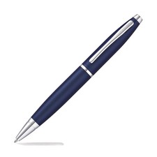 Cross Calais Ballpoint Pen Matte Metallic Midnight Blue NEW 120 COLLEGE GIFT