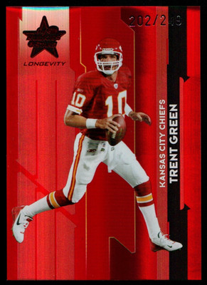 2006 Leaf Rookies & Stars Longevity Ruby /249 Trent Green #56  Chiefs R1H:197