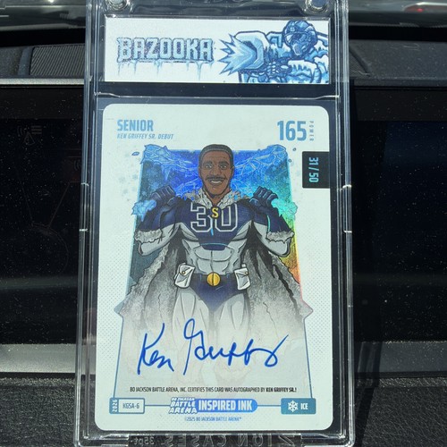 Ken Griffey Sr `Senior` Ice Autograph 31/50 Bo Jackson Battle Arena KGSA-6