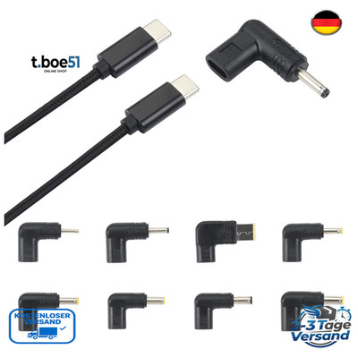aceyoon 8 in 1 USB C auf DC Adapterkabel 90 Typ C auf DC Steck