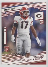 2022 Panini Chronicles Draft Picks Prestige Red 32/149 Nakobe Dean #21 3hd