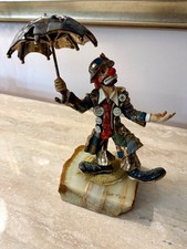 Ron Lee Clown #362 Singing in the Rain Signed Figurine Onyx Base - 1984 Signed
