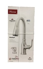 Pfister Rosslyn Pull Down Sprayer Kitchen Faucet w/ Deckplate, Stainless