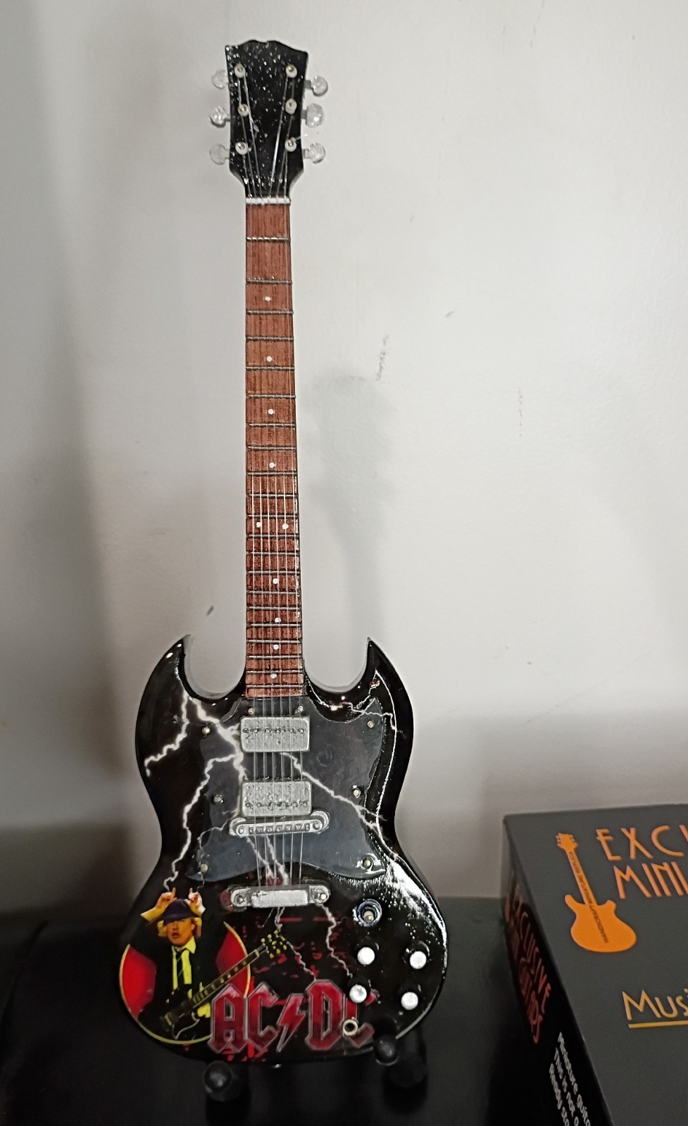 Angus Young • AC/DC • Exclusive Mini Guitar | eBay