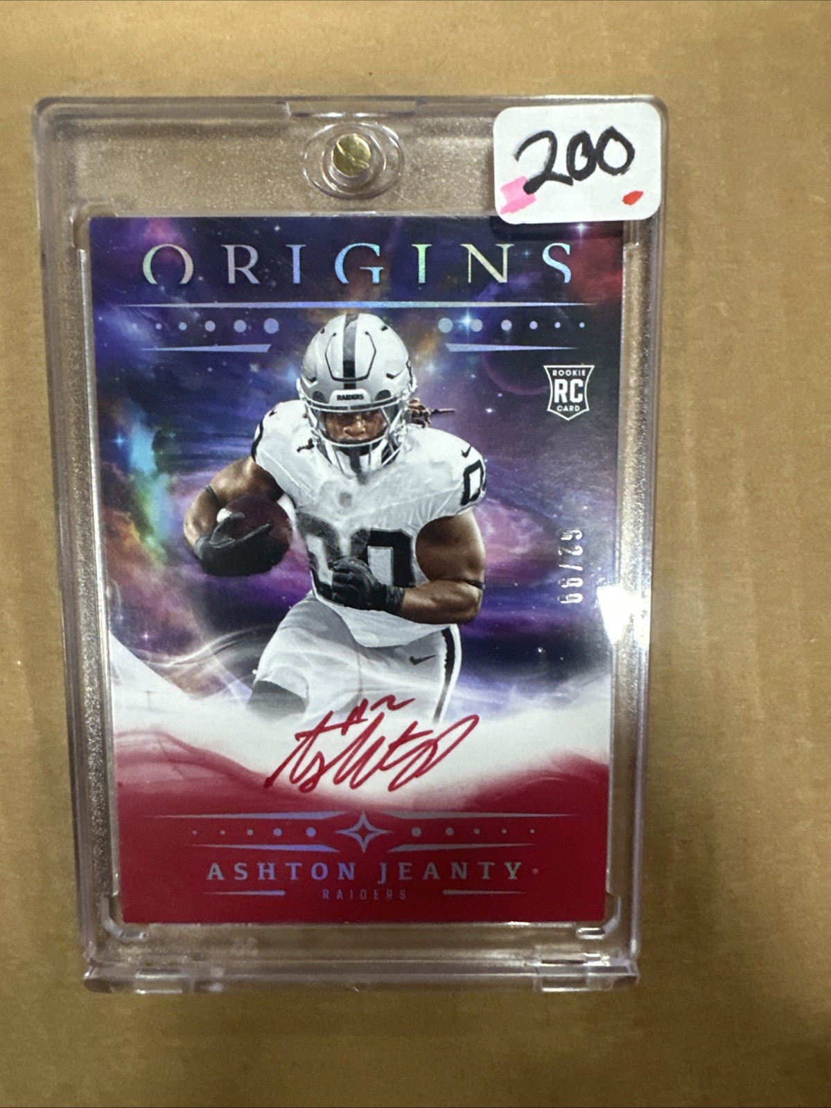 2025 Panini Origins - Rookie Autographs Ashton Jeanty #RA-AJE Red /99 (AU, RC)