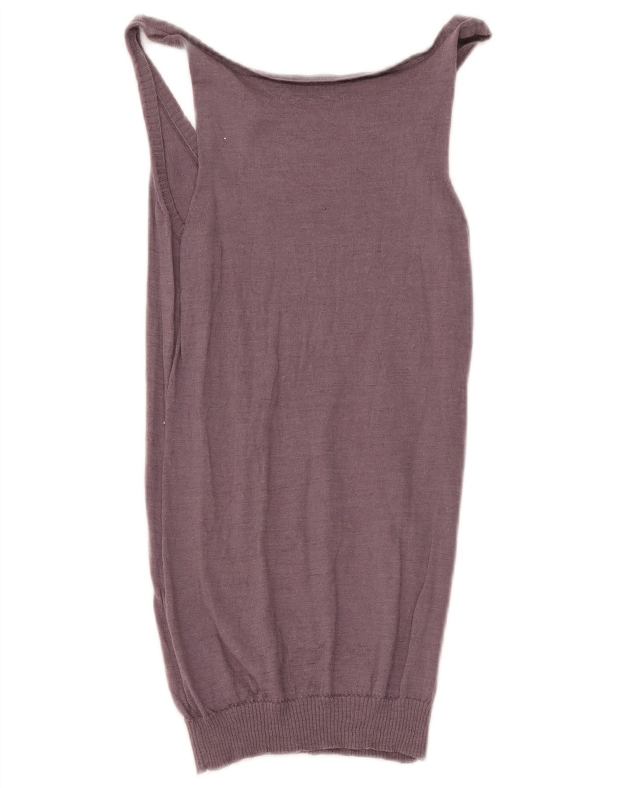 Massimo Dutti Womens Vest Tank Top UK 12 Medium Purple Wool FB79 image 2
