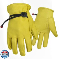 Hocoi Moa Toddler Work Gloves Age 2-12, Sheepskin/Cowhide Kids Leather Work G