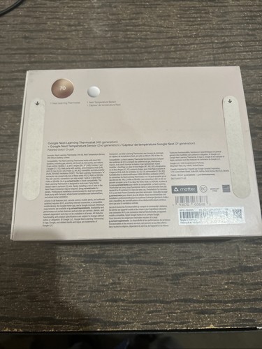 NEW - Google Nest Learning Thermostat 4th Gen Polished Gold Temperature Sensor - Picture 4 of 6