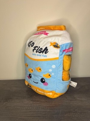 Oh Really Awesome Go Fish Medium Plush Fish Stuffed Animal Set Yellow Blue