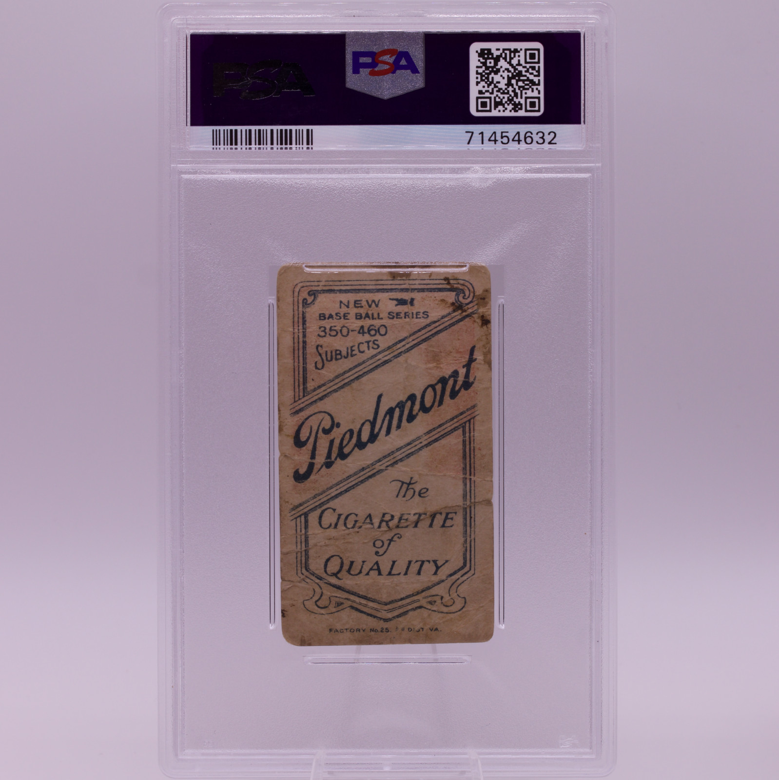1909-11 T206 Ty Cobb Red Portrait Piedmont 350 PSA 1 PR HOF Detroit Tigers view 2