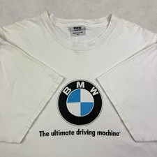 Vintage BMW The Ultimate Driving Machine Made in USA Men's Car White T Shirt XL