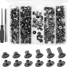 122-Pack Chicago Screws Leather Rivets Kit for Bags, Jackets & DIY Crafts