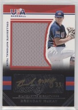 2017 USA Baseball Stars & Stripes Black Gold Jersey /56 Brendan McKay Auto o1w