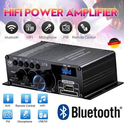 400W Verstärker Stereo Amplifier HIFI Digital Bluetooth FM USB Vollverstärker DE
