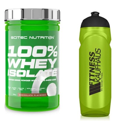(51,36 EUR/kg) Scitec Nutrition 100% Whey Isolate 700g Eiweiss + Trinkflasche