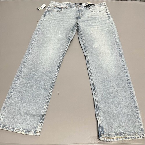 Aeropostale Low Rise Baggy Jeans Damen 14R helle Waschung Y2K 100 % Baumwolle Denim
