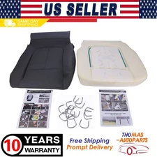 Driver Bottom Seat Cover Gray & Foam Pad For 2011-2016 Ford F250 F350 F450 F550