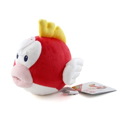 Official CHEEP CHEEP Super Mario Bros. 6 in. Plush San-Ei (Pukupuku Plushie)