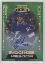 2021 Upper Deck Stature Rookies Green 15/50 Gabriel Fortier Rookie Auto RC 0b1f