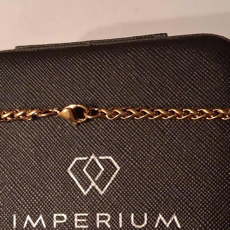 Imperium Gold Curb Chain Necklace with Lobster Clasp