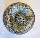 Weller Pottery "Glendale"  15.75" console bowl and 5" flower frog.