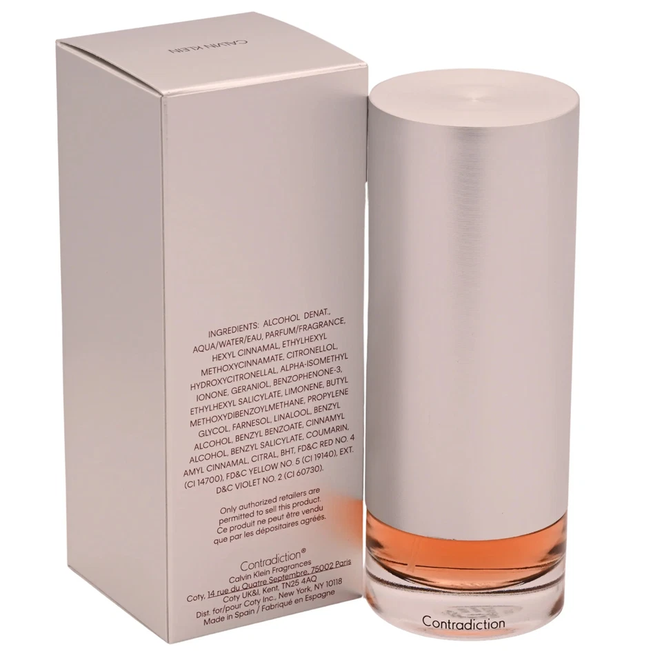 Perfume para mujer CONTRADICTION by Calvin Klein 3,4 OZ eau de parfum nuevo en caja sellada Foto 3 de 4