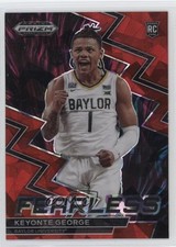 2023-24 Panini Prizm Draft Picks Fearless Red Ice Prizm Keyonte George #14 0x3f