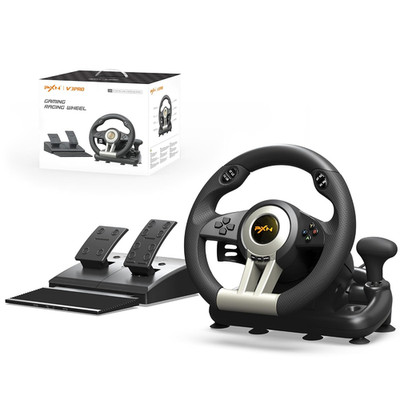 PC Racing Wheel, V3 PRO 180 Degree Universal Usb Car Sim Race Steering Wheel wit