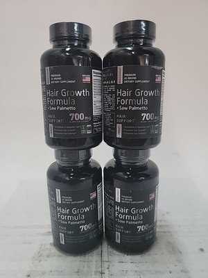 4x Raw Science Hair Growth Formula Saw Palmetto 700 mg 60 Capsules Exp 5/27
