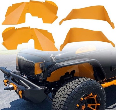 ECOTRIC Yellow Front Rear Fender Liners Jeep JK