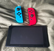 Nintendo Switch Console w/ Neon Blue & Red Joy-Con Controllers + Carry Case