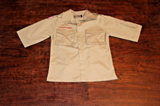 Boy Scouts of America BSA Youth Shirt Tan Small Plain No Patches Short Sleeve