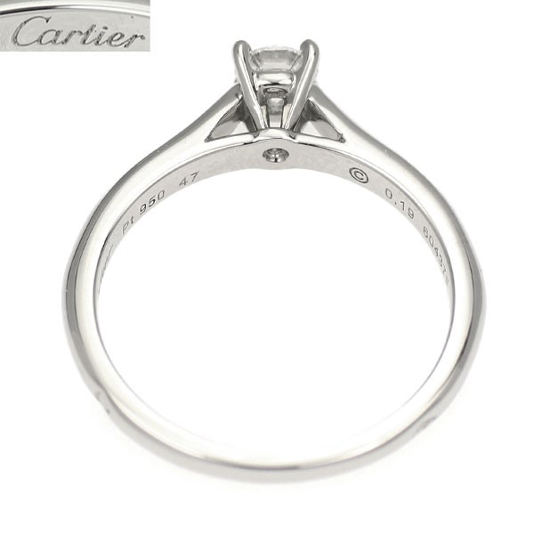 Cartier Pt950 49 ダイヤモンド リング CARTIER Ring love ring 1P Diamond #49 Platinum PT950 | eBay