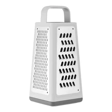 Stainless Steel 4-Sided Tower Box Grater, Grey Handle Kitchen Tool - FREE SHIP