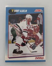 1991-92 Score Canadian Bilingual Tommy Albelin #393 New Jersey Devils